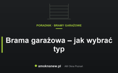 Świat okien blog 32 Brama garażowa – jak wybrać typ