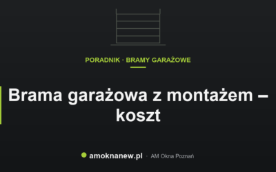Brama garażowa z montażem – koszt
