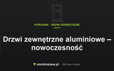 Drzwi zewnętrzne aluminiowe – nowoczesność