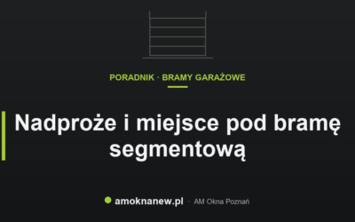 Świat okien blog 26 Nadproże i miejsce pod bramę segmentową