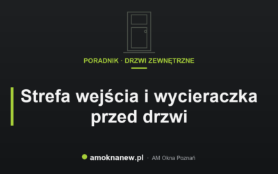 Strefa wejścia i wycieraczka przed drzwi